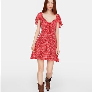 Zara floral summer dress red